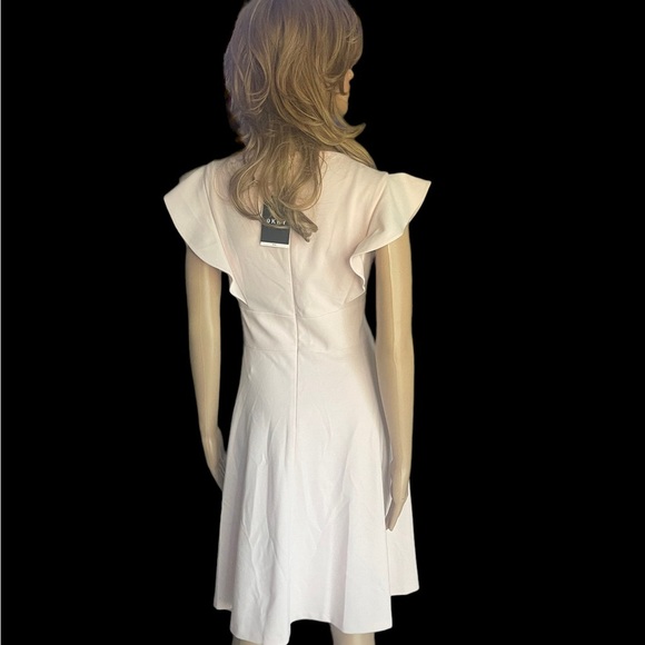 New! Dkny Women's Dress Blush Pink Size
10 A-Line V-Neck Flutter Sleeve - Picture 4 of 16